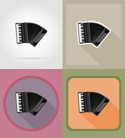 accordeon plat pictogrammen vector illustratie