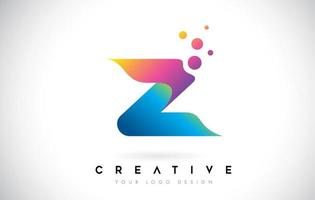 stippen letter z-logo. z brief ontwerp vector met dots.vector belettering illustratie van een kleurrijk alfabet met bubbels.