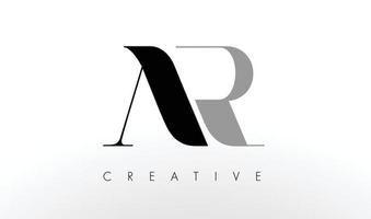 ar brief logo ontwerp. creatieve ar letters icoon vector