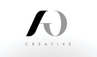 oa brief logo ontwerp. creatief oa letters icoon vector