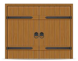 oude houten deur vectorillustratie vector