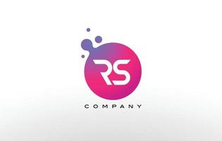 rs letter dots logo-ontwerp met creatieve trendy bubbels. vector