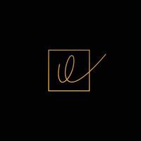 luxe en elegant design beginletter w vector