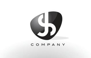 sj-logo. brief ontwerp vector. vector