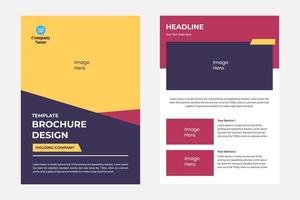moderne brochureontwerpsjabloon, geschikt voor marketingtool en sociale media voor inhoud vector