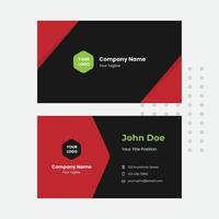 combinatie rode visitekaartje ontwerpsjabloon, geschikt voor content marketing tool vector