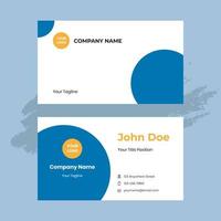 wit blauw visitekaartje ontwerpsjabloon, geschikt voor content marketing tool vector