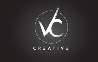 vc borstel letter logo ontwerp. artistieke handgeschreven brieven logo concept. vector