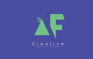 af letter logo-ontwerp met negatief ruimteconcept. vector