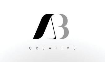 ab brief logo ontwerp. creatieve ab brieven icoon vector