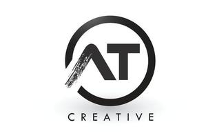 bij brush letter logo-ontwerp. creatieve geborstelde letters pictogram logo. vector