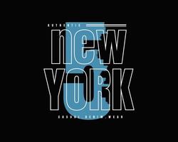 vectorillustratie van grafische brief. new york, perfect voor het ontwerpen van t-shirts, overhemden, hoodies enz. vector