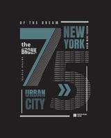 New York vectorillustratie en typografie, perfect voor t-shirts, hoodies, prints enz vector