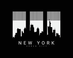 New York City illustratie typografie. perfect voor het ontwerpen van een t-shirt vector