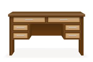 houten tafel meubels vectorillustratie vector
