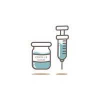 vaccin en injectie vectorillustratie vector