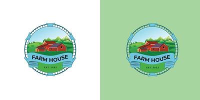 boerderij huis logo ontwerp vector