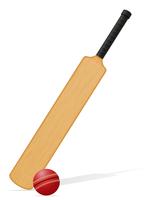 cricket bat en bal vectorillustratie vector