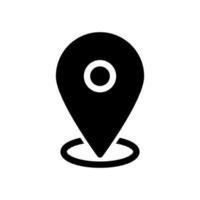 glyph-stijl locatiepictogram vector