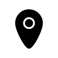 glyph-stijl locatiepictogram vector