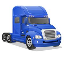 grote blauwe vrachtwagen vectorillustratie vector