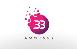 bb letter dots logo-ontwerp met creatieve trendy bubbels. vector