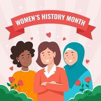 vrouwen geschiedenis maand viering vector