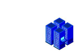 mainframe, powered server, geavanceerd technologisch concept, datacenter, cloudgegevensopslag vector