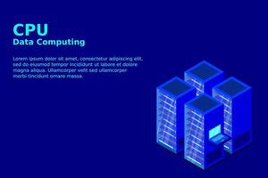 mainframe, powered server, geavanceerd technologisch concept, datacenter, cloudgegevensopslag vector