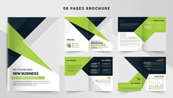 bedrijfsbrochure ontwerpsjabloon met meerdere pagina's thema-indeling voor multifunctioneel gebruik vector