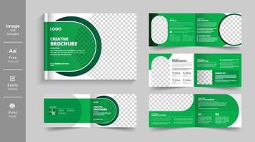 kleurrijke moderne landschap zakelijke brochure ontwerpsjabloon voor multifunctioneel gebruik thema vector