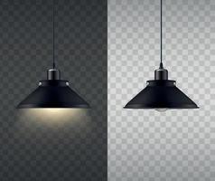 plafondlamp transparant ontwerpconcept vector
