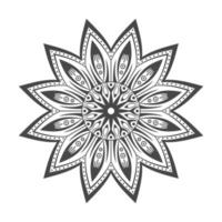 mandala op witte achtergrond voor het kleuren van boek vector