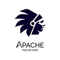 apache indianenstammen logo sjabloonontwerp voor merk of bedrijf en andere vector