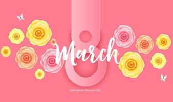 wenskaart voor vrouwendag 8 maart vectorillustratie vector