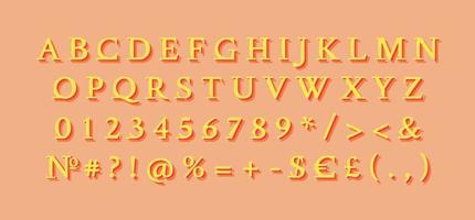 moderne serif romeinse alfabet set vector
