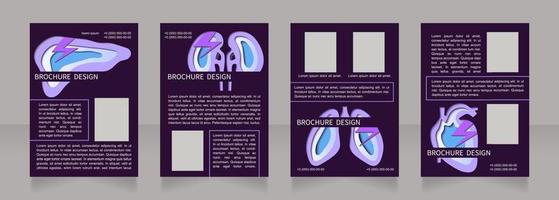 longkanker preventie en behandeling blanco brochure lay-outontwerp vector