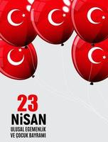 23 april kinderdag. 23 nisan cumhuriyet bayrami. vector illustratie