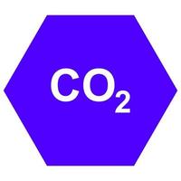 co2 signaal op witte achtergrond vector