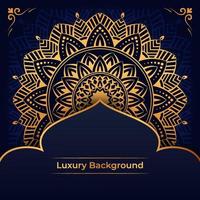 luxe mandala achtergrond met gouden arabesque patroon. Arabische islamitische Oost-stijl. vector