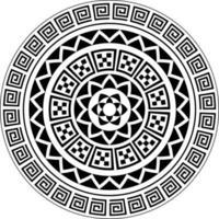 tribale mandala vector, abstracte circulaire tribale polynesische mandala, geometrische polynesische hawaiiaanse stijl vector ornament