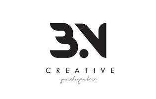 bn letter logo-ontwerp met creatieve moderne trendy typografie. vector