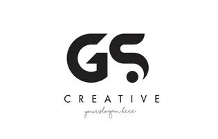 gs letter logo-ontwerp met creatieve moderne trendy typografie. vector