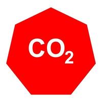 co2 signaal op witte achtergrond vector