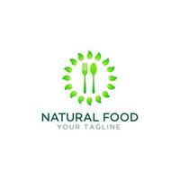 natuurvoeding logo ontwerpsjabloon vector