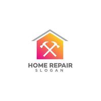 huisreparatie logo ontwerpsjabloon vector