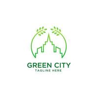 groene stad logo ontwerp sjabloon vector