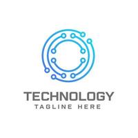 o technologie logo ontwerp sjabloon vector