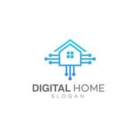 ontwerpsjabloon voor digitaal huislogo vector