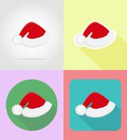 Kerstmis en Nieuwjaar plat pictogrammen vector illustratie
